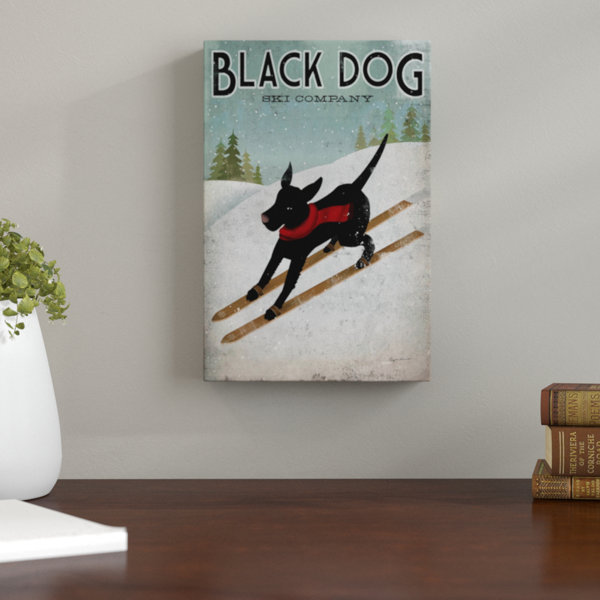 Ebern Designs Black Dog Ski Co. I by Ryan Fowler Wrapped Canvas